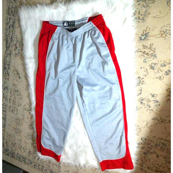 Starter Men's Red/ Metallic Silver Athletic Joggers Men's XL - Picture 1 of 8